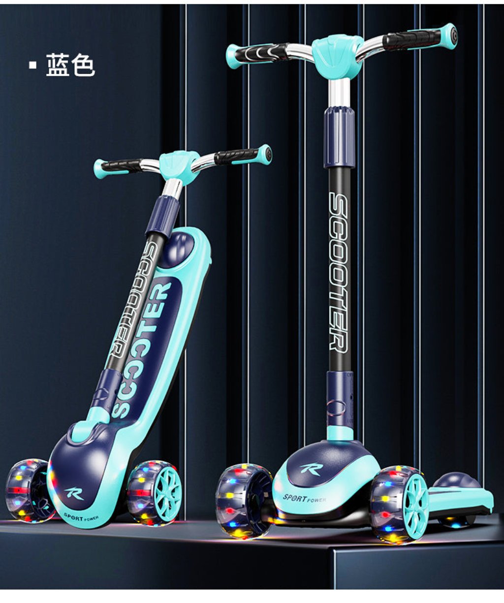 Adjustable LED Kick Scooter with Foldable