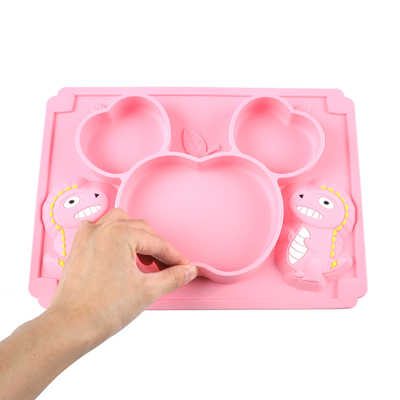 Dinosaur Silicone Divided Plate Set