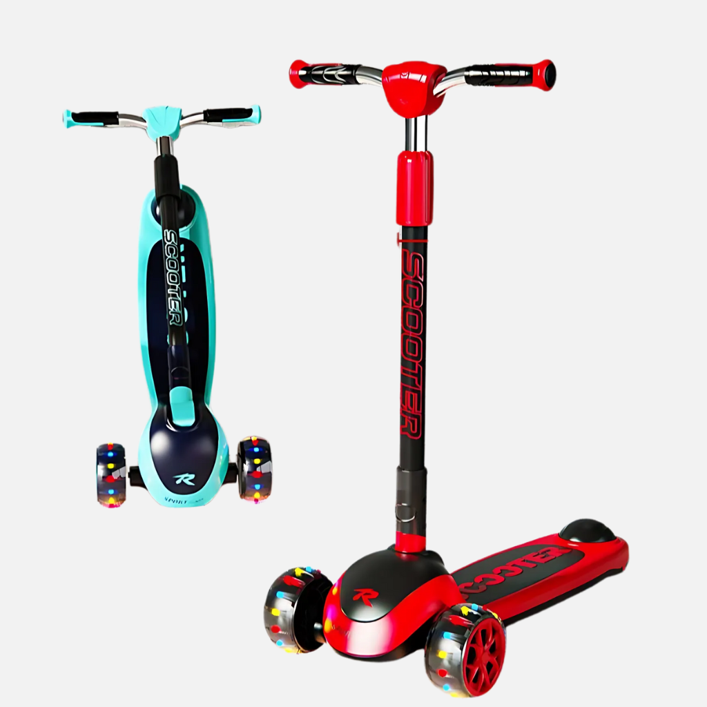 Adjustable LED Kick Scooter with Foldable