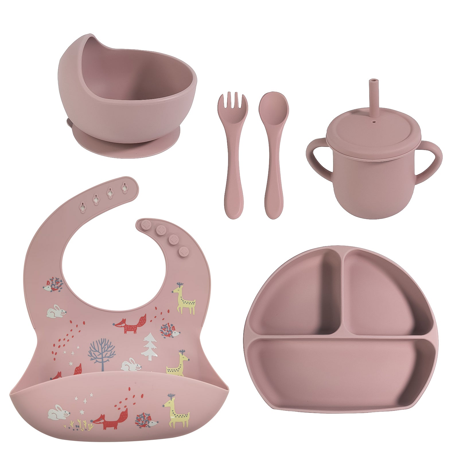 Complete Silicone Kids Feeding Set