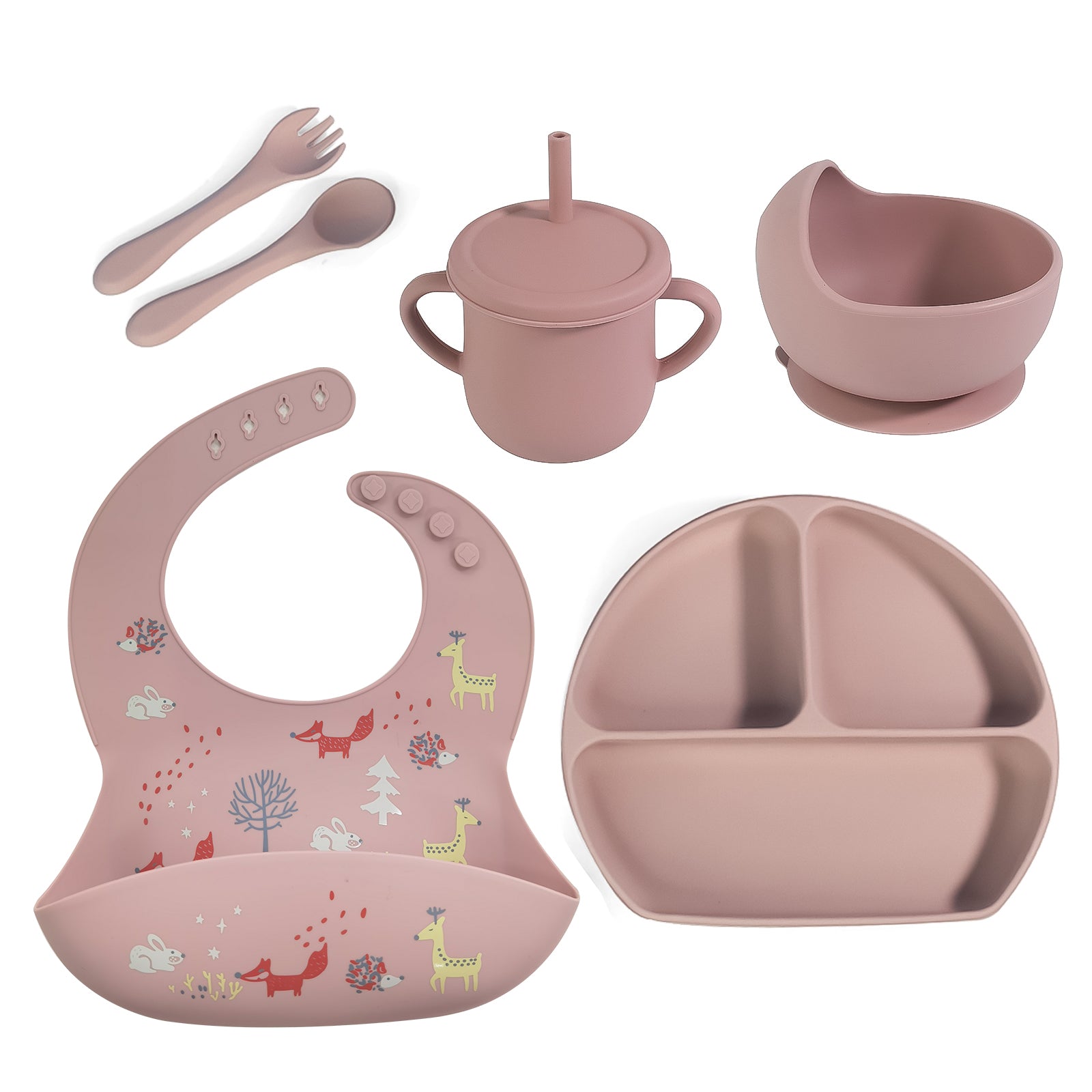 Complete Silicone Kids Feeding Set