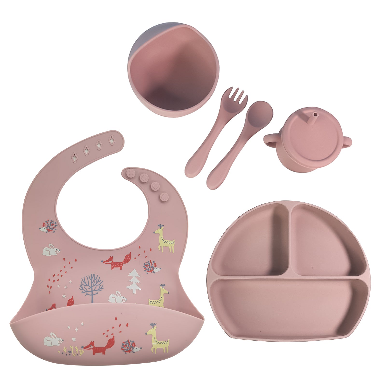 Complete Silicone Kids Feeding Set