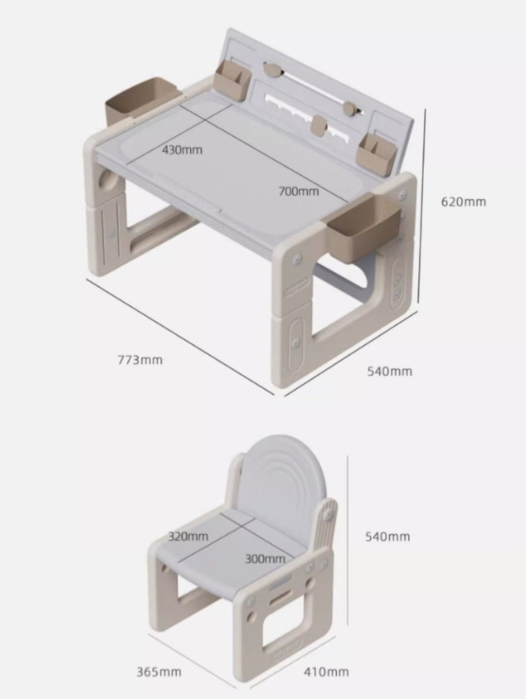 Kids Adjustable Learning Desk and Chair Set